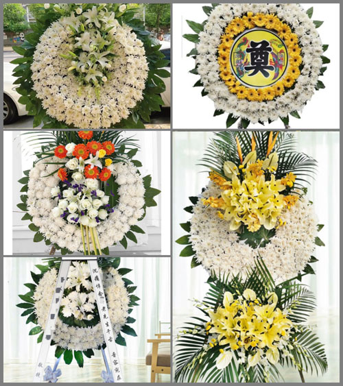四川成都崇州市道明镇永乐村花圈速递
